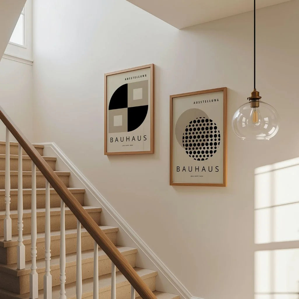 Bauhaus Black Beige Set of 2 Posters