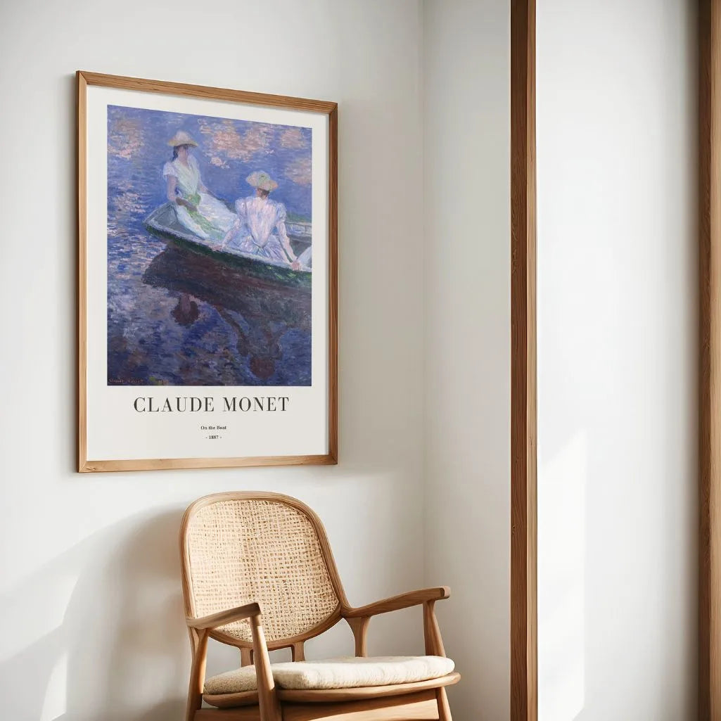 Claude Monet On the Boat 1887 Poster