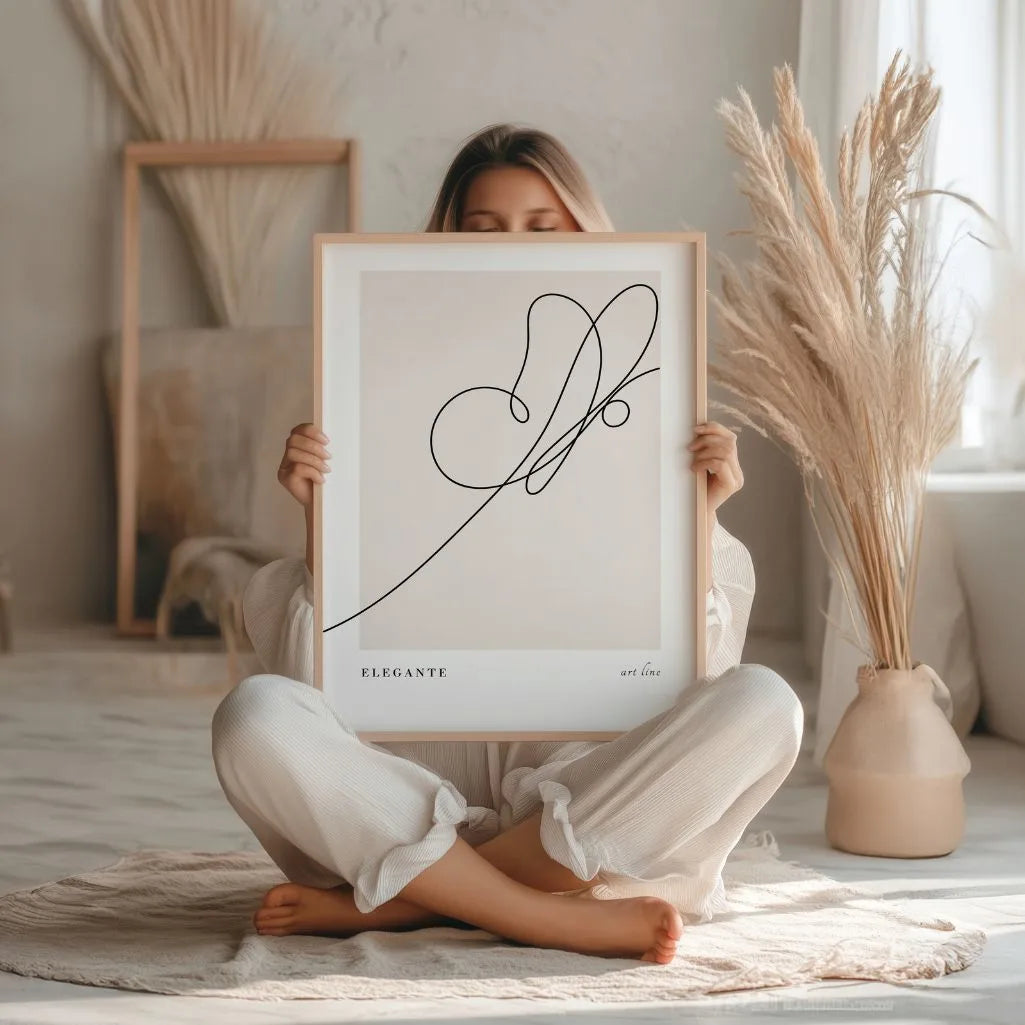 Elegant Butterfly Line Art Poster