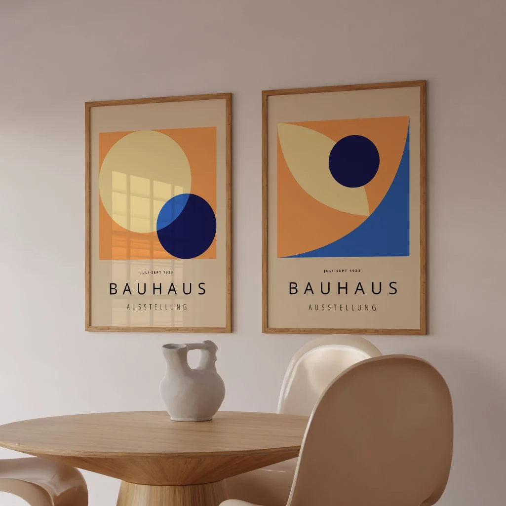 Bauhaus Color Circles Set of 2 Posters