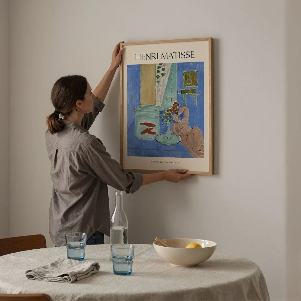 Henri Matisse Affiche – Poissons rouges et sculpture