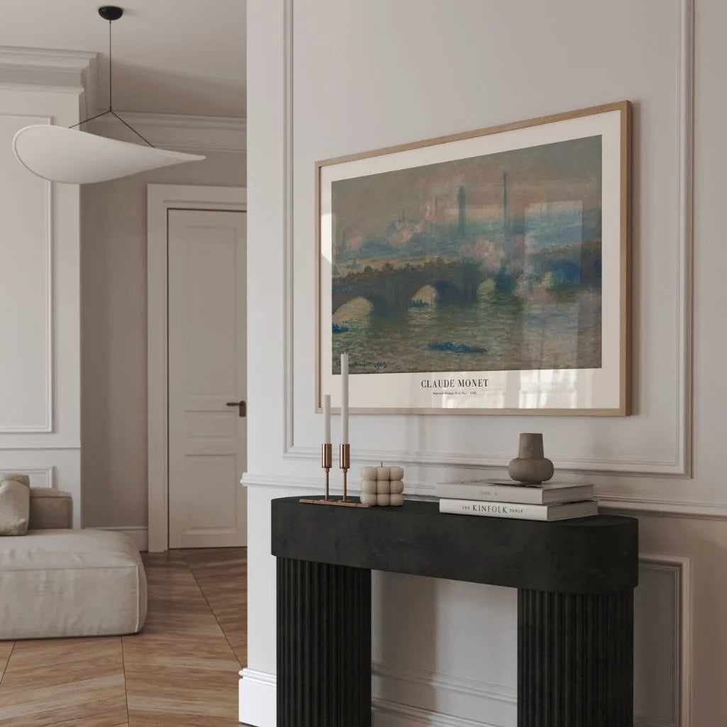 Monet Waterloo Bridge Gray Day Poster