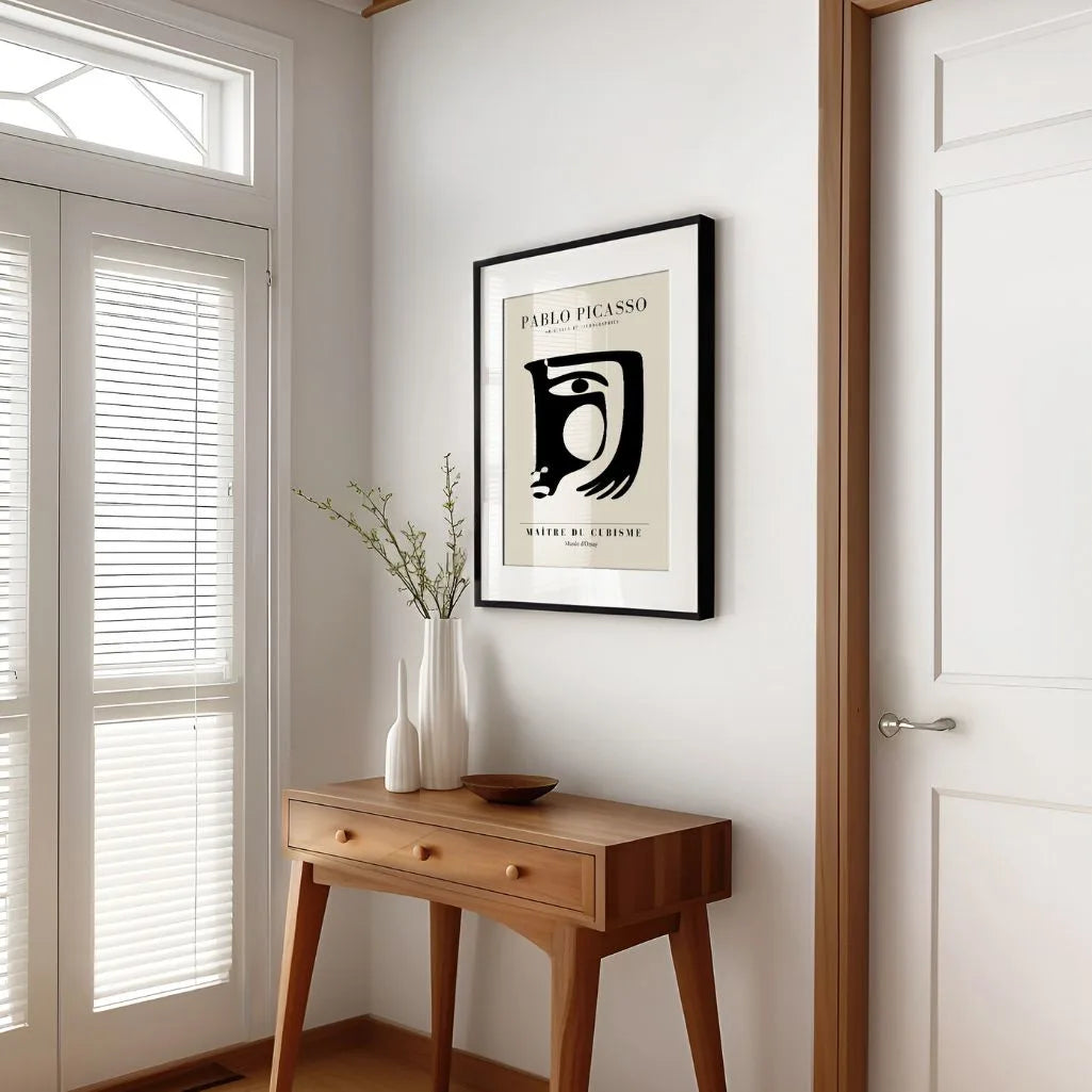 Picasso-Inspired Abstract Face Poster