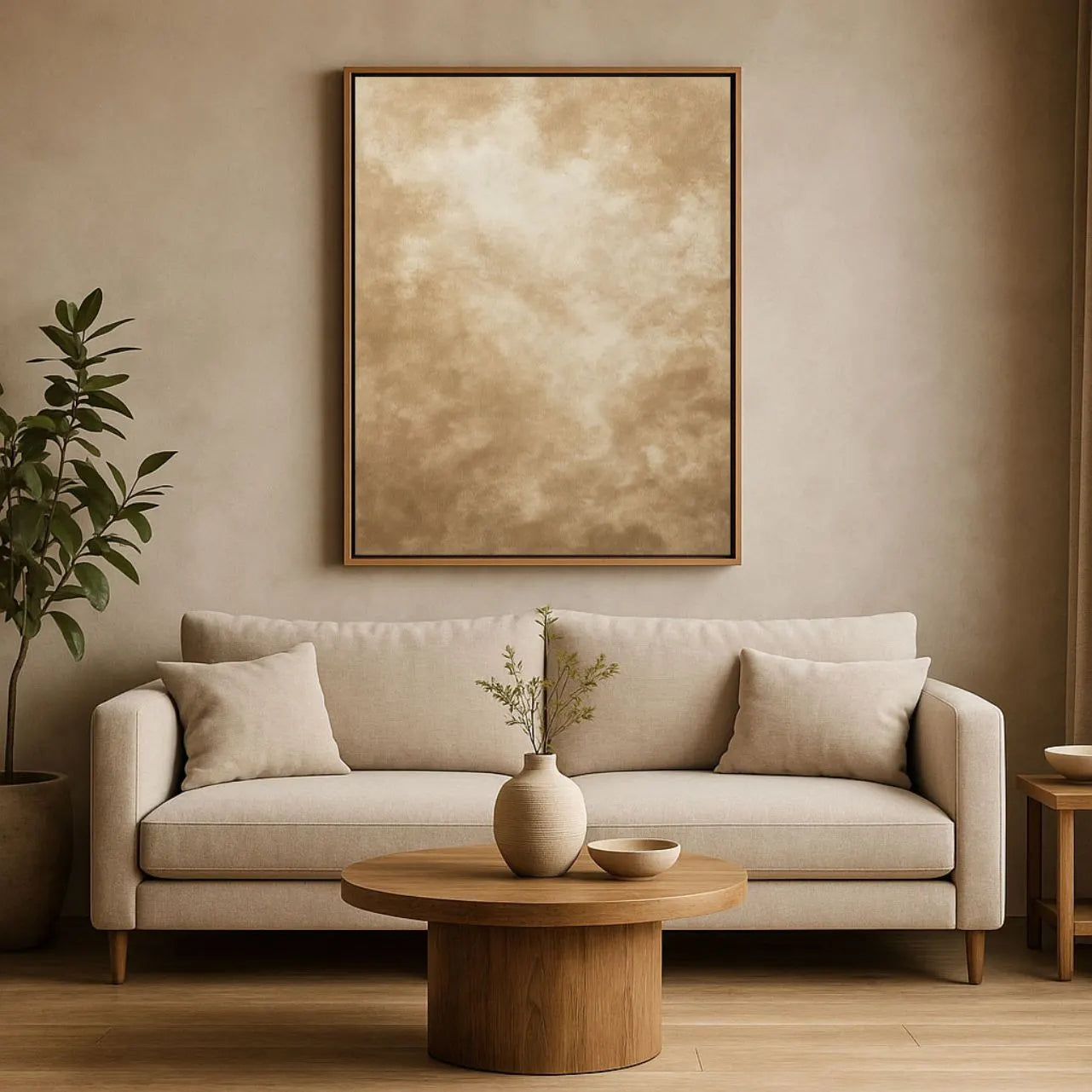 Framed Canvas Print Sand Silence