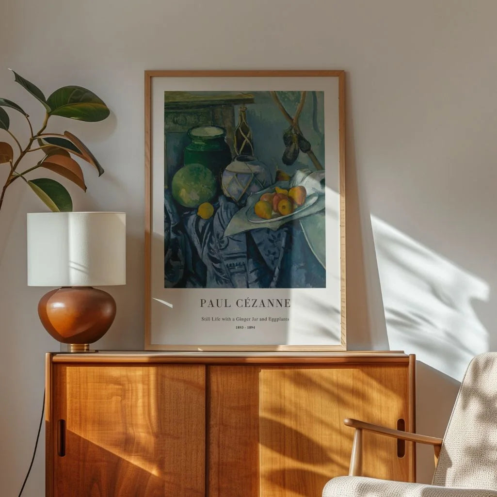 Paul Cézanne Ginger Jar and Eggplants Poster