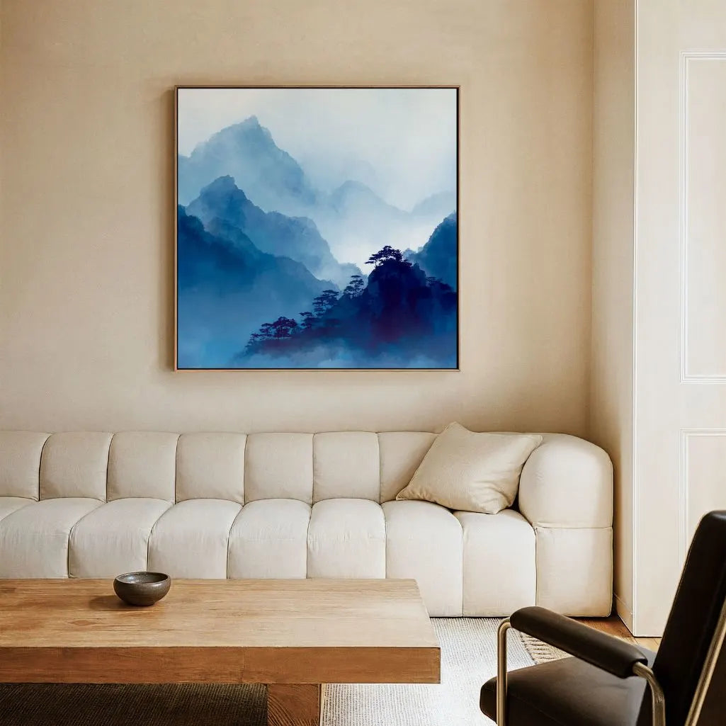 Framed Canvas Print Blue Mountains