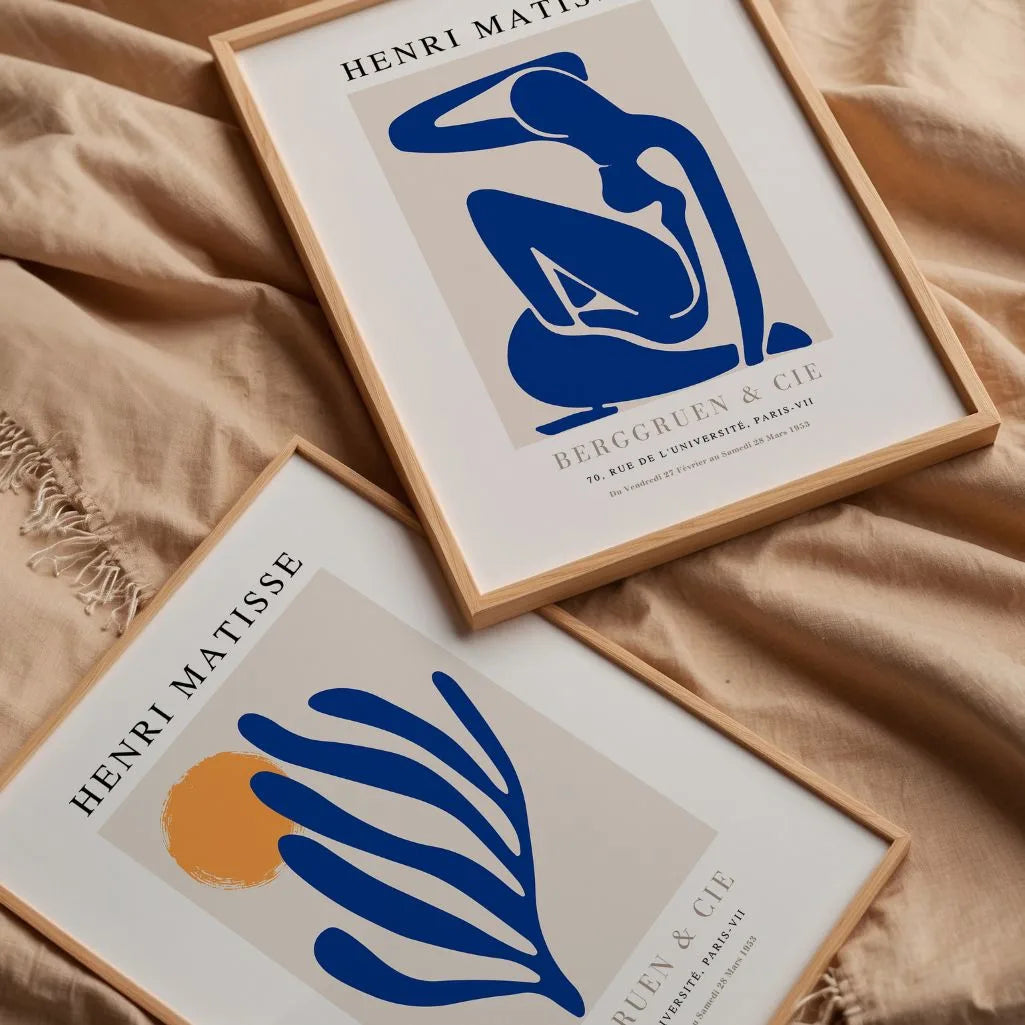 Matisse Blue Shapes Poster Set of 2