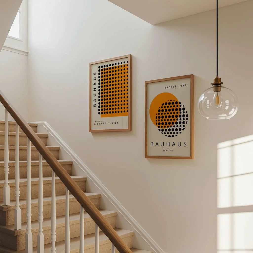 Bauhaus Black Orange Set of 2 Posters