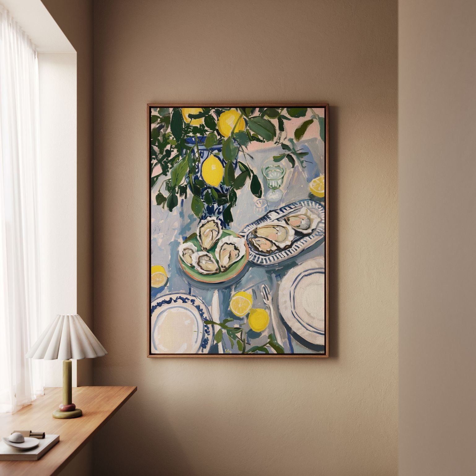 Framed Canvas Print Summer Table