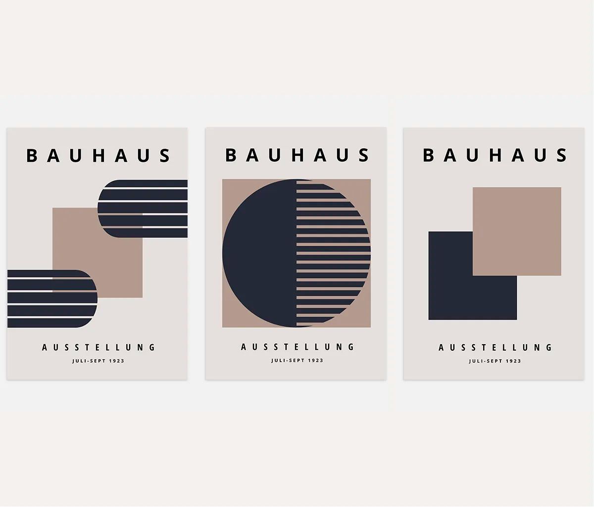 Bauhaus Weimar Line Tension Set of 3 Posters