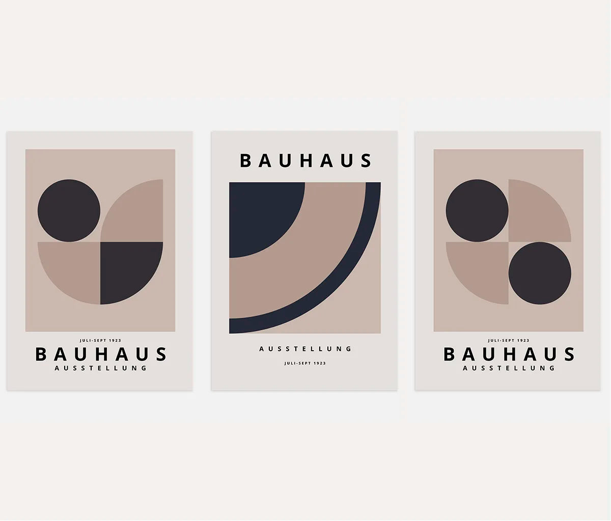 Bauhaus Form and Silence Set of 3 Posters