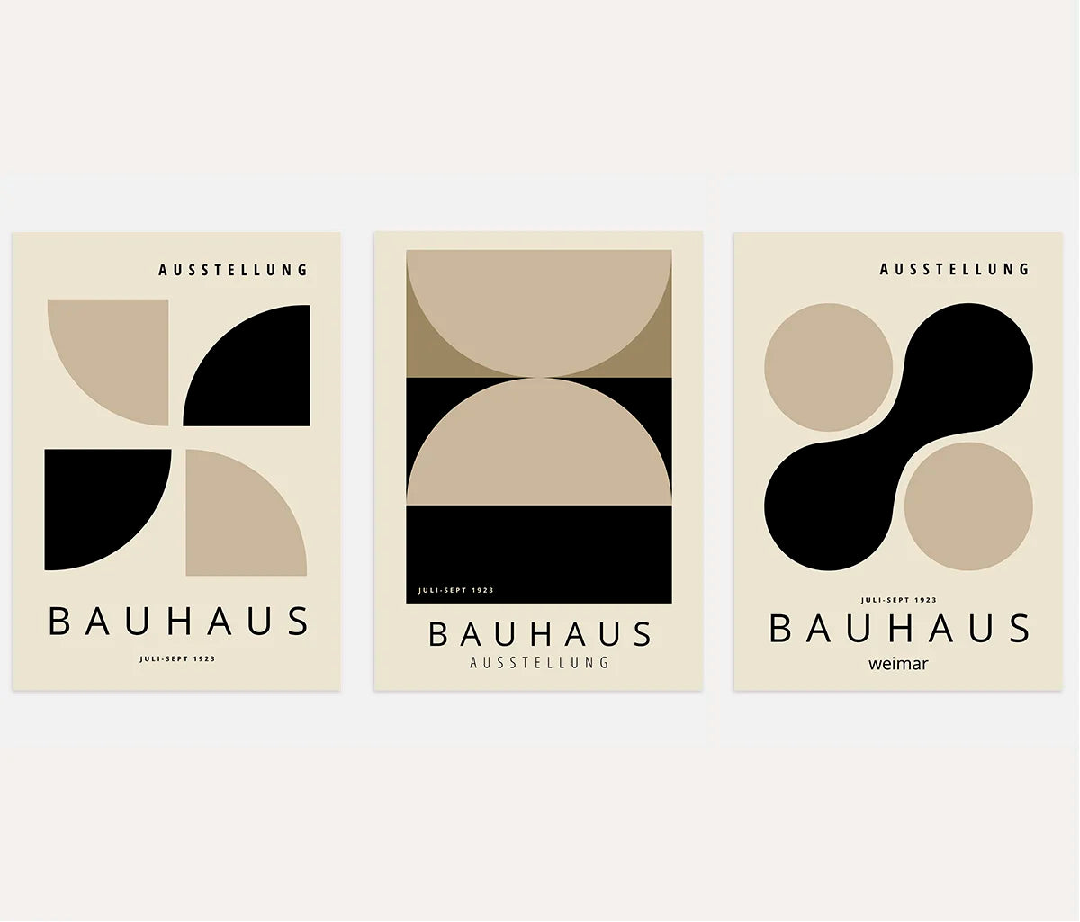 Bauhaus Weimar Plane Rhythm Set of 3 Posters