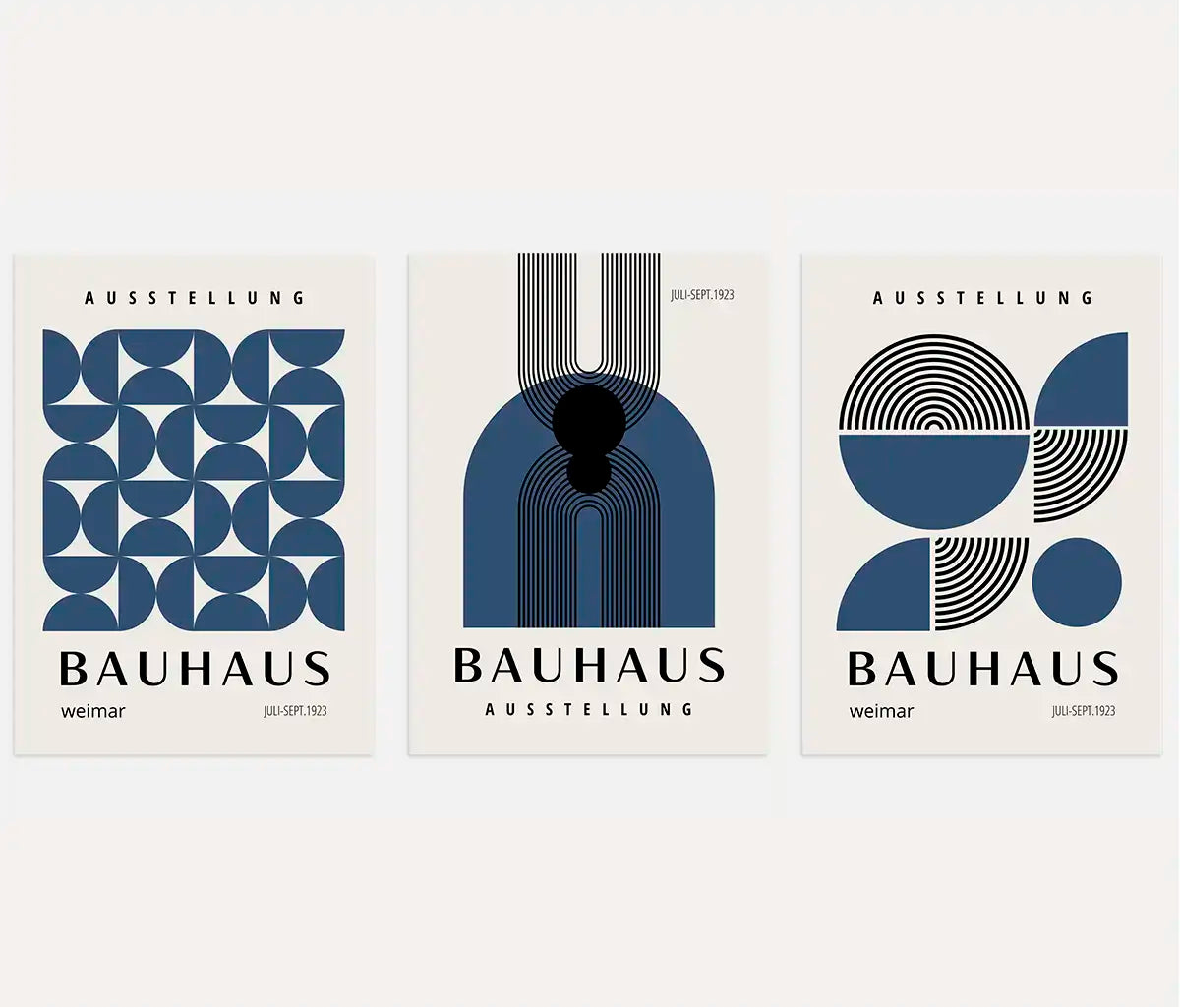 Architectural Rhythm Bauhaus Poster Set of 3