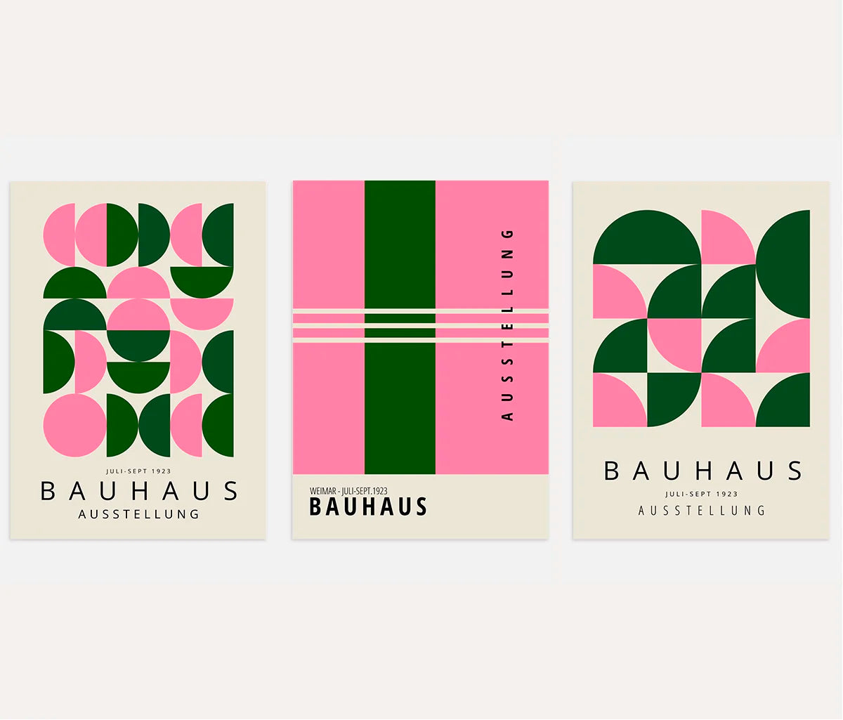 Bauhaus Weimar Color Dialogue Set of 3 Posters