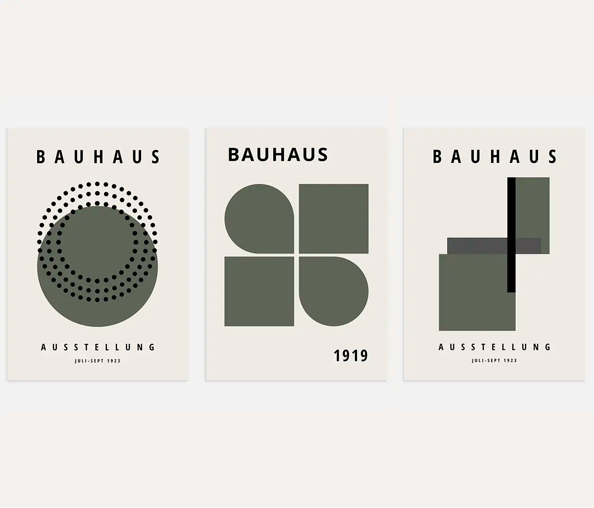 Bauhaus Weimar Rhythm Modules Set of 3 Posters