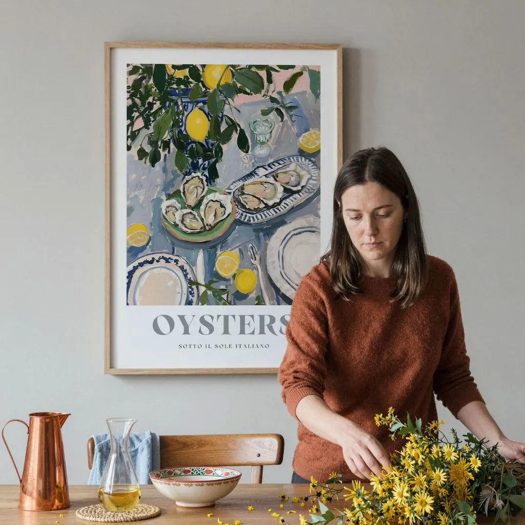 Oysters Mediterranean Poster