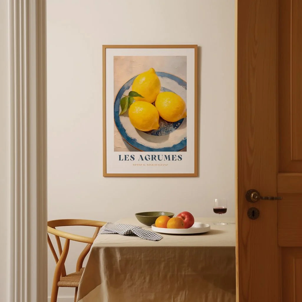 Les Agrumes Lemon Plate Poster