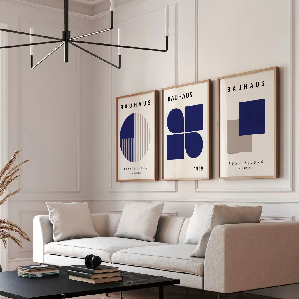 Bauhaus Weimar Color Relation Set of 3 Posters