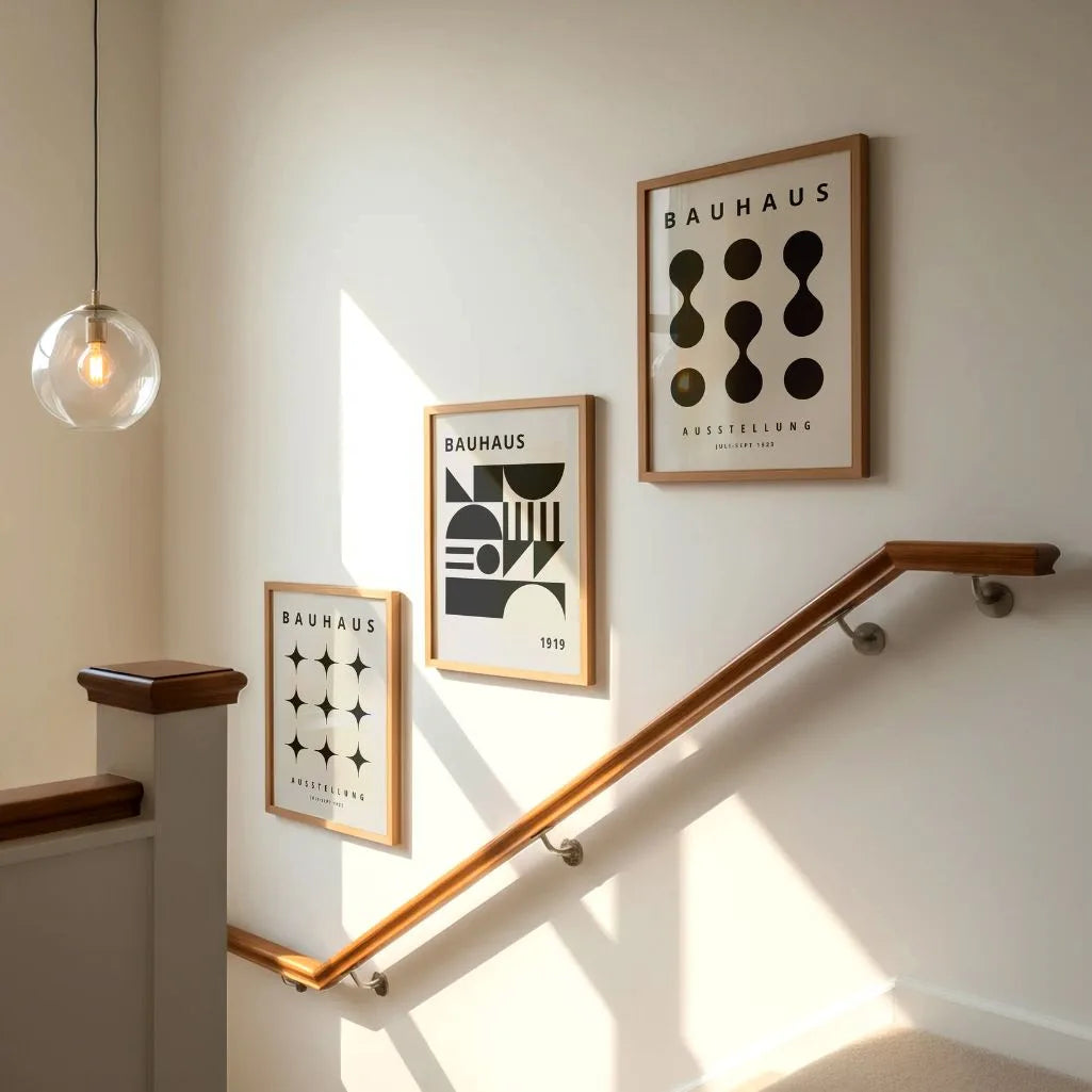 Bauhaus Silence Structure Set of 3 Posters