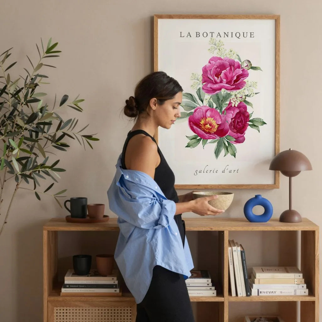 Pink Peonies Watercolour Elegance Poster