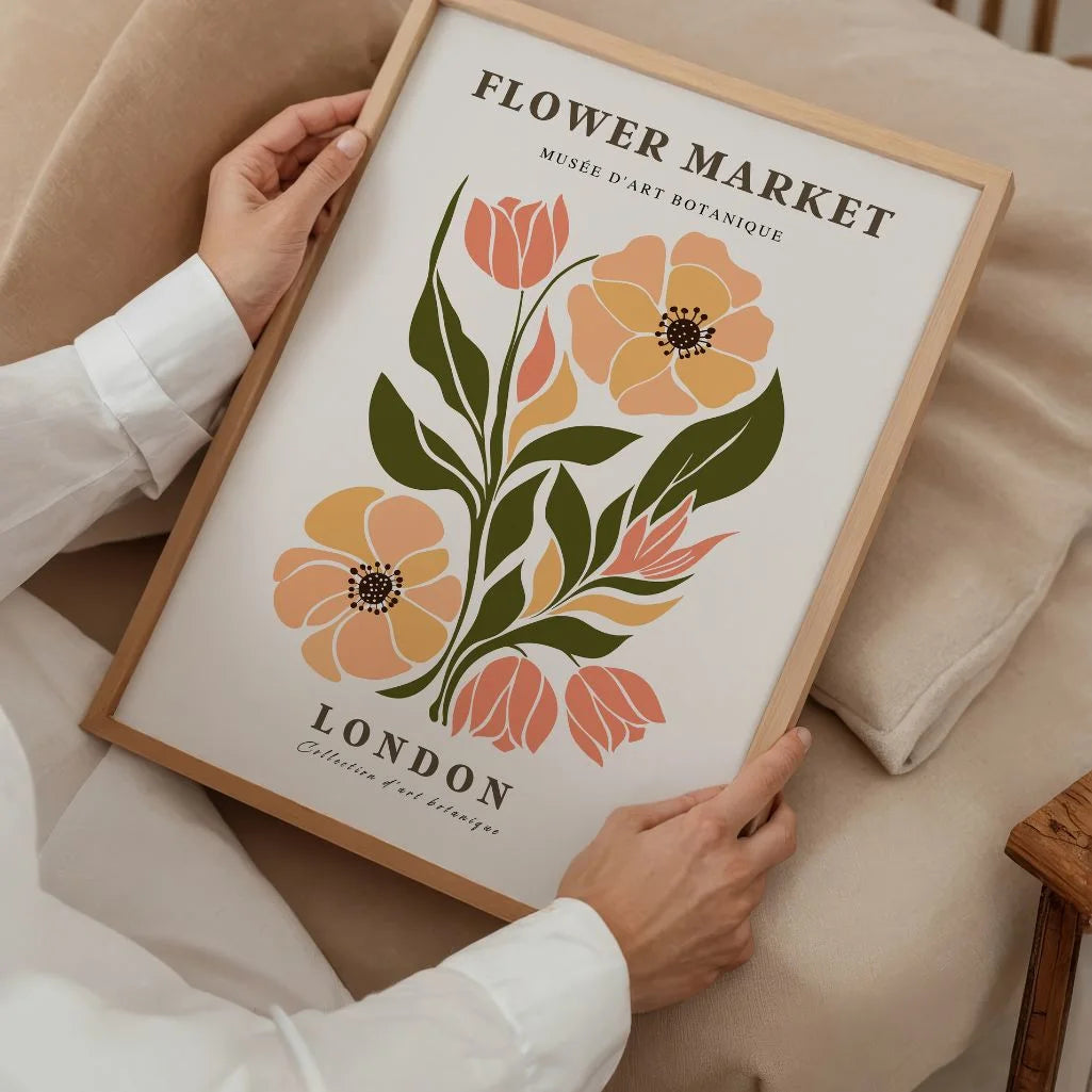 Flower Market London Poster