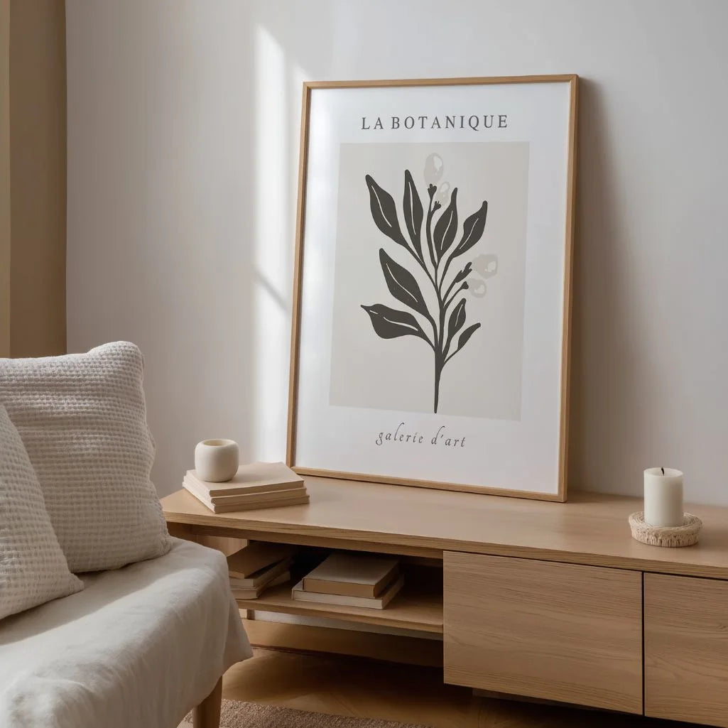 Botanical Branch Line Art Poster