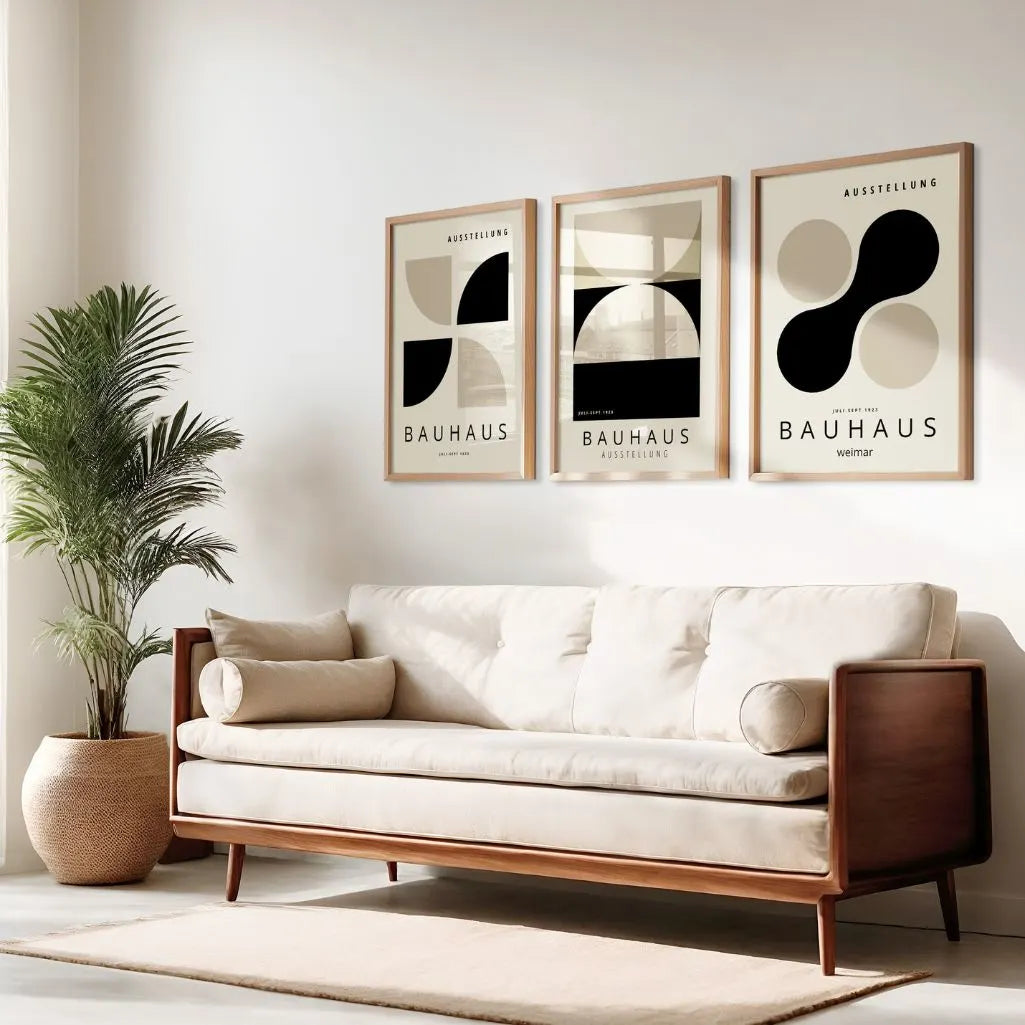 Bauhaus Weimar Plane Rhythm Set of 3 Posters