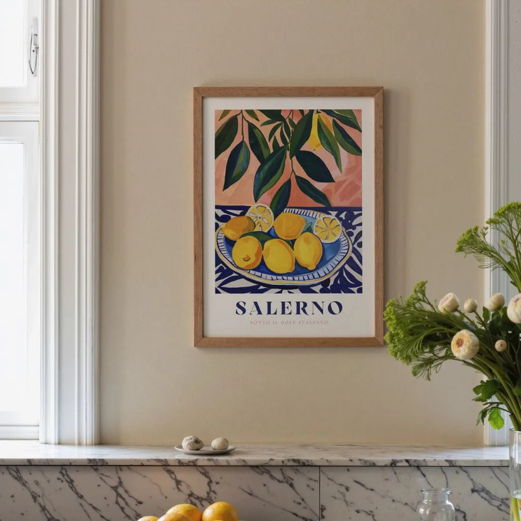 Salerno Lemon Plate Poster