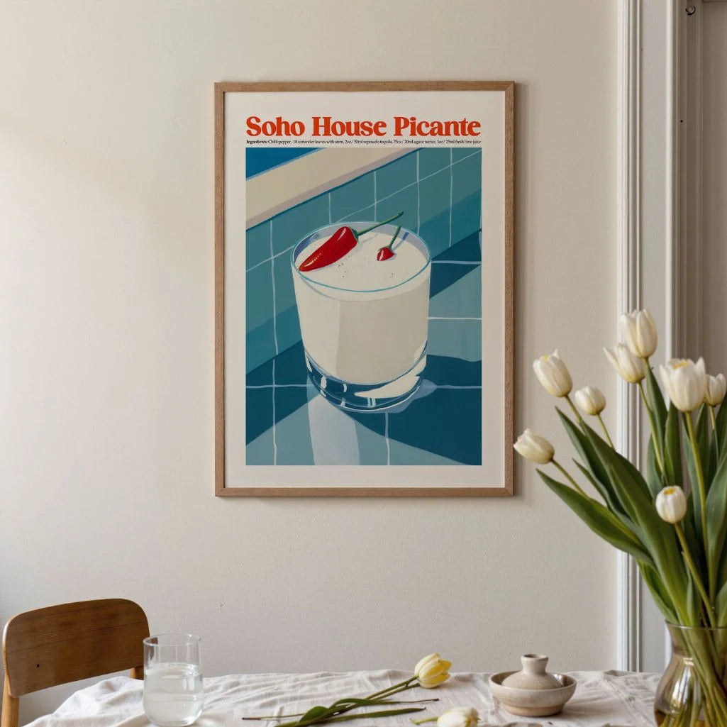 Picante Chili Cocktail Poster