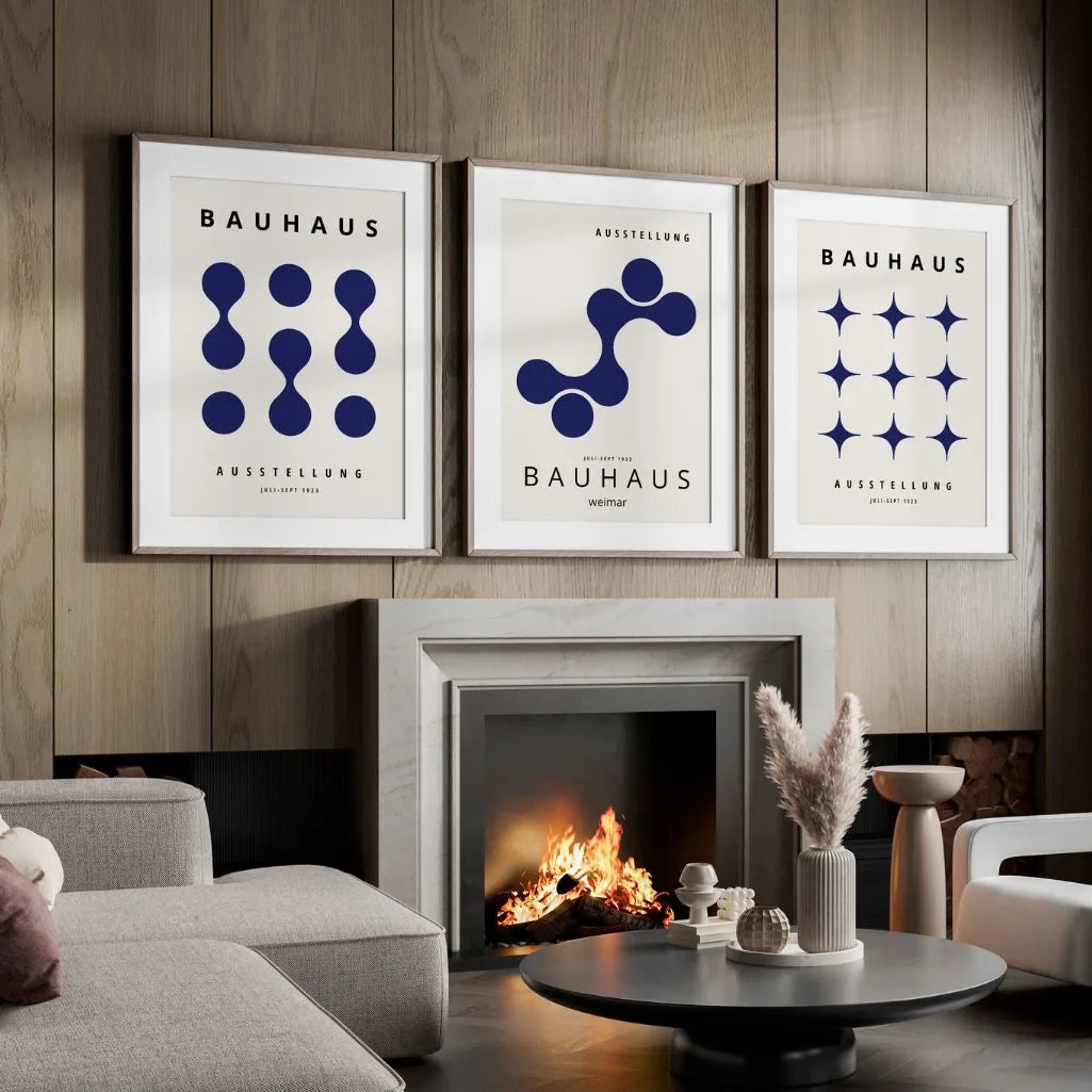 Bauhaus Weimar Dot Rhythm Set of 3 Posters