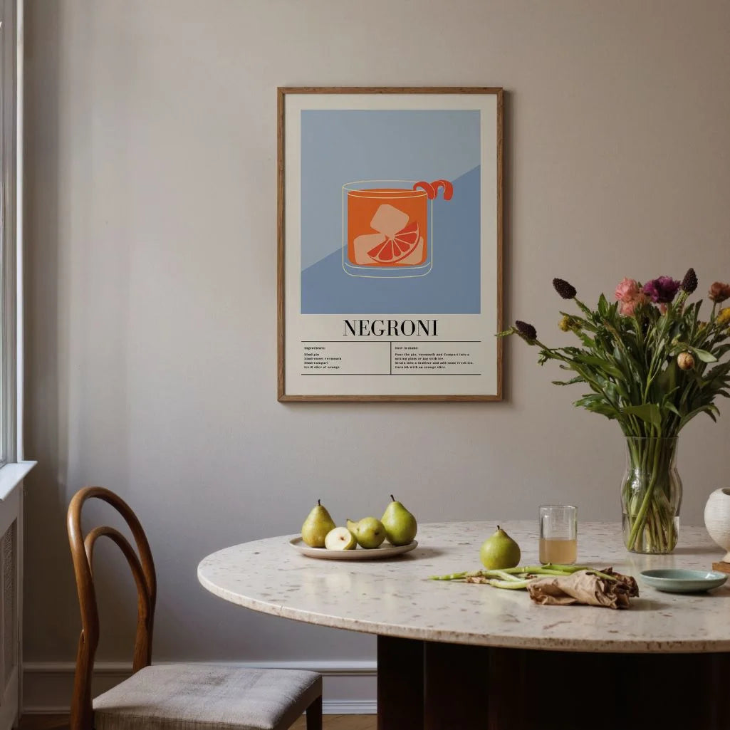 Negroni Cocktail Poster