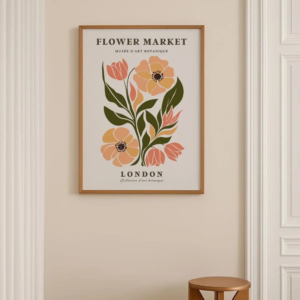 Flower Market London Poster