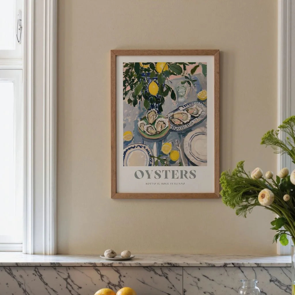 Oysters Mediterranean Poster