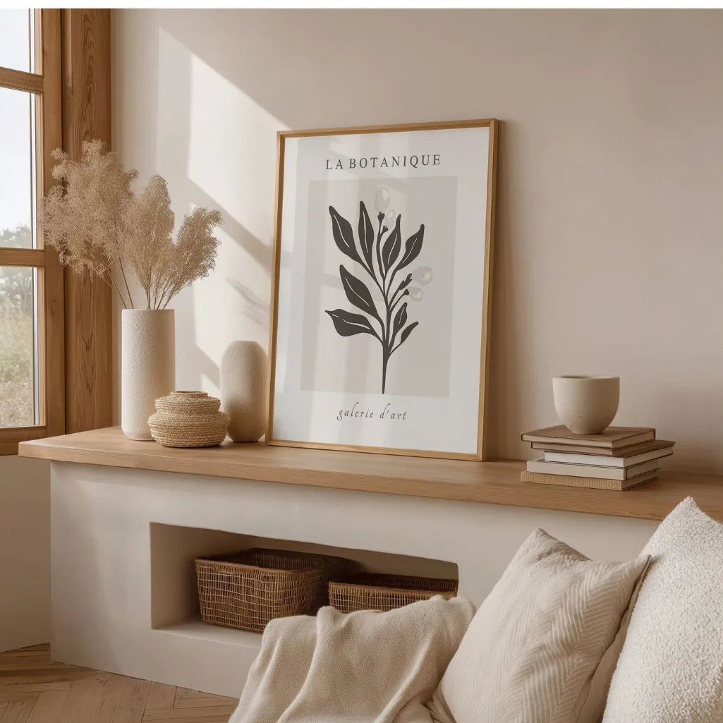 Botanical Branch Line Art Poster