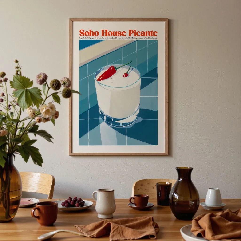 Picante Chili Cocktail Poster