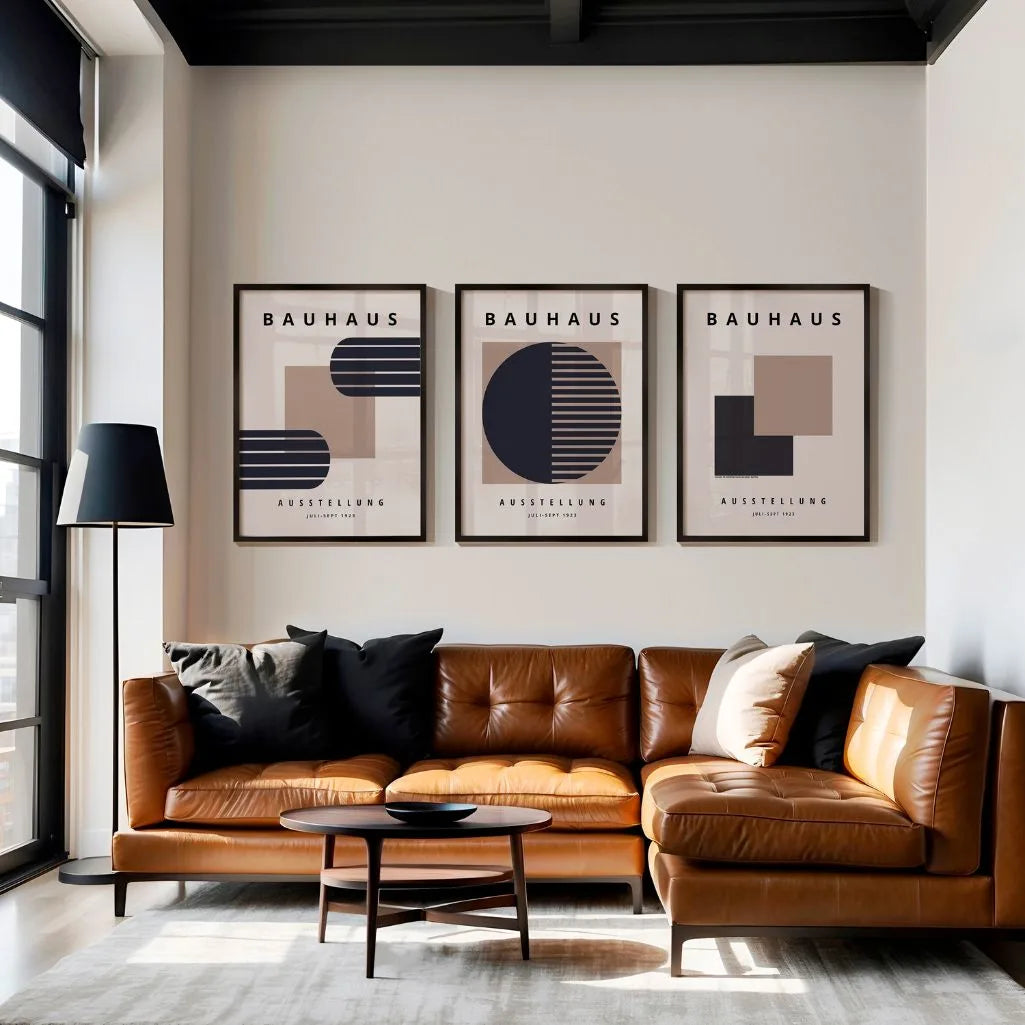 Bauhaus Weimar Line Tension Set of 3 Posters