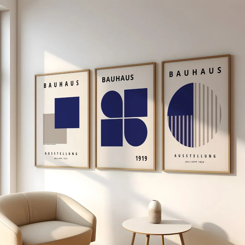 Bauhaus Weimar Color Relation Set of 3 Posters
