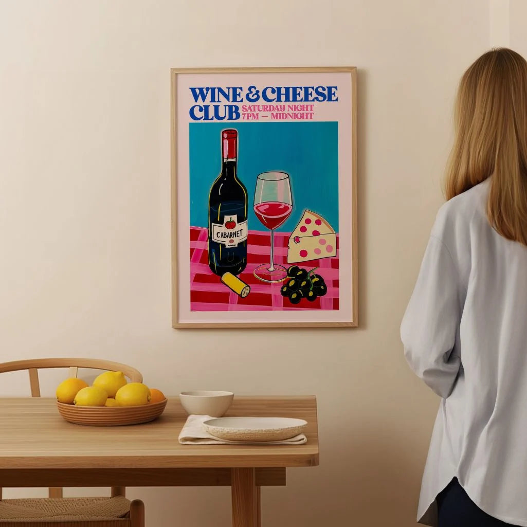 Wine & Cheese Club Poster