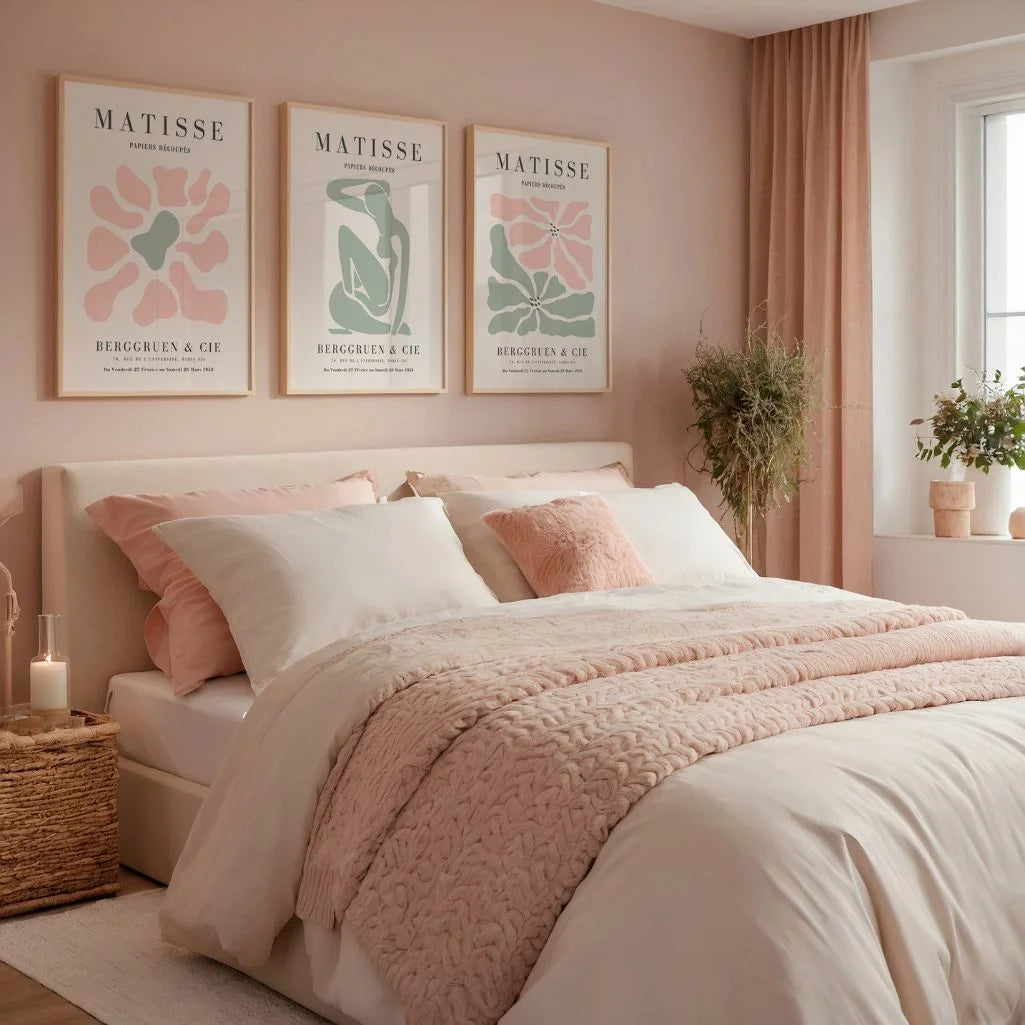 Henri Matisse Green Pink Balance Set of 3 Posters