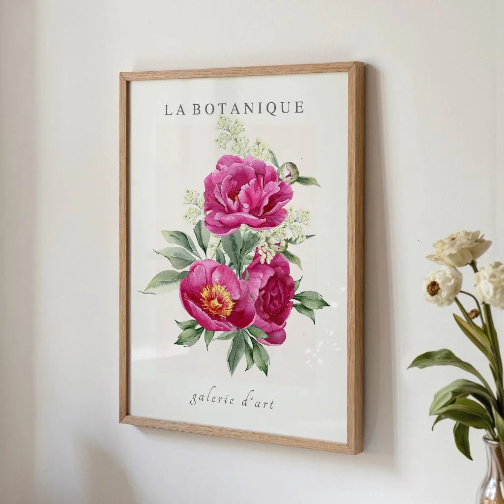 Pink Peonies Watercolour Elegance Poster