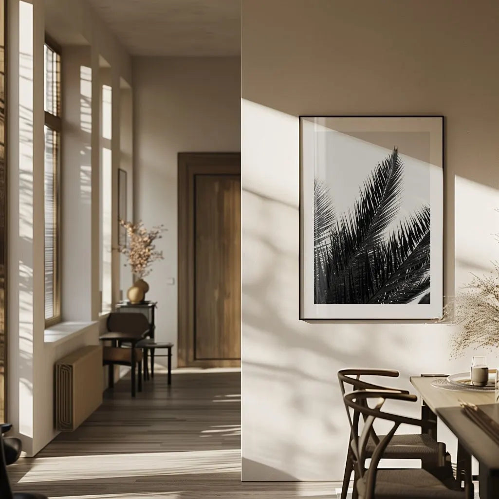 Black and White Palm Poster