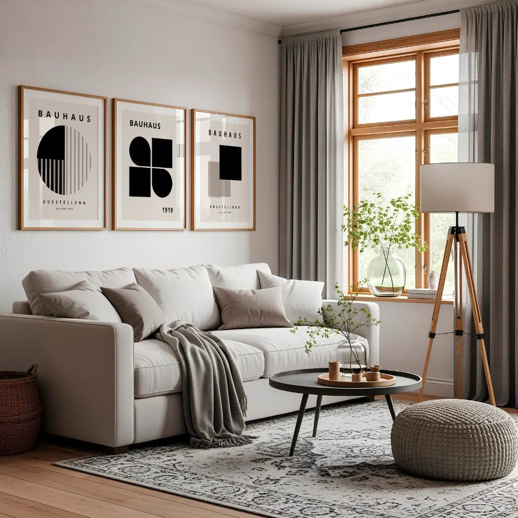 Bauhaus Weimar Construction Contrast Set of 3 Posters