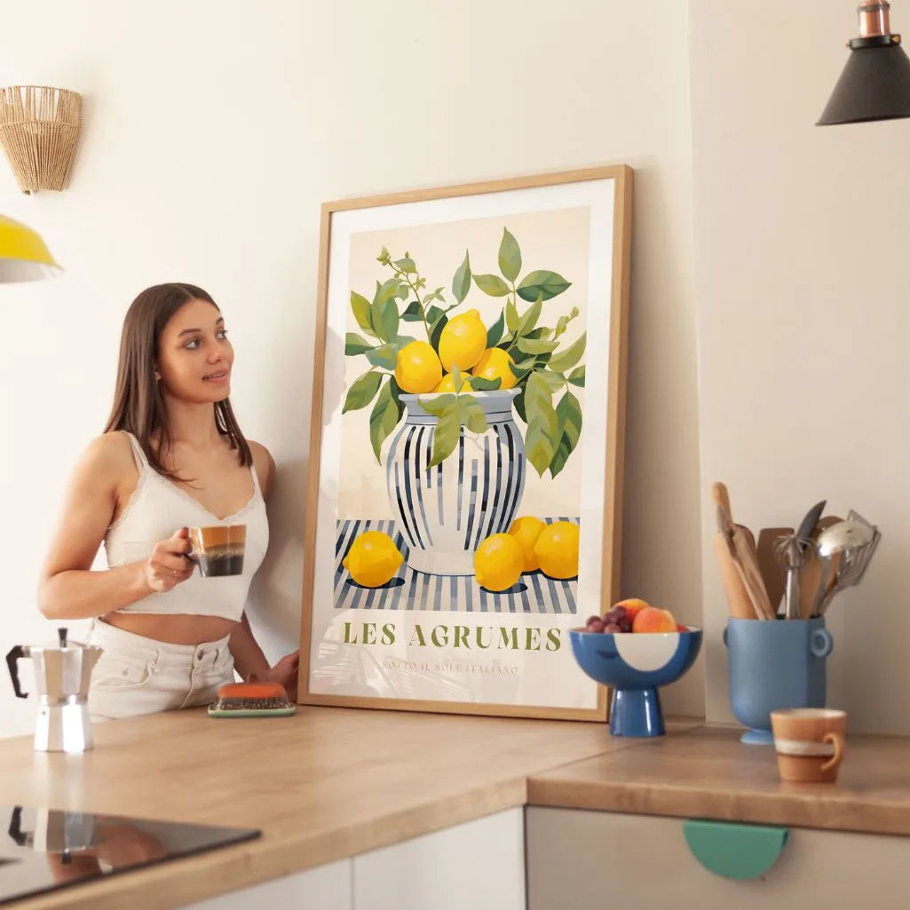 Les Agrumes Vase Poster