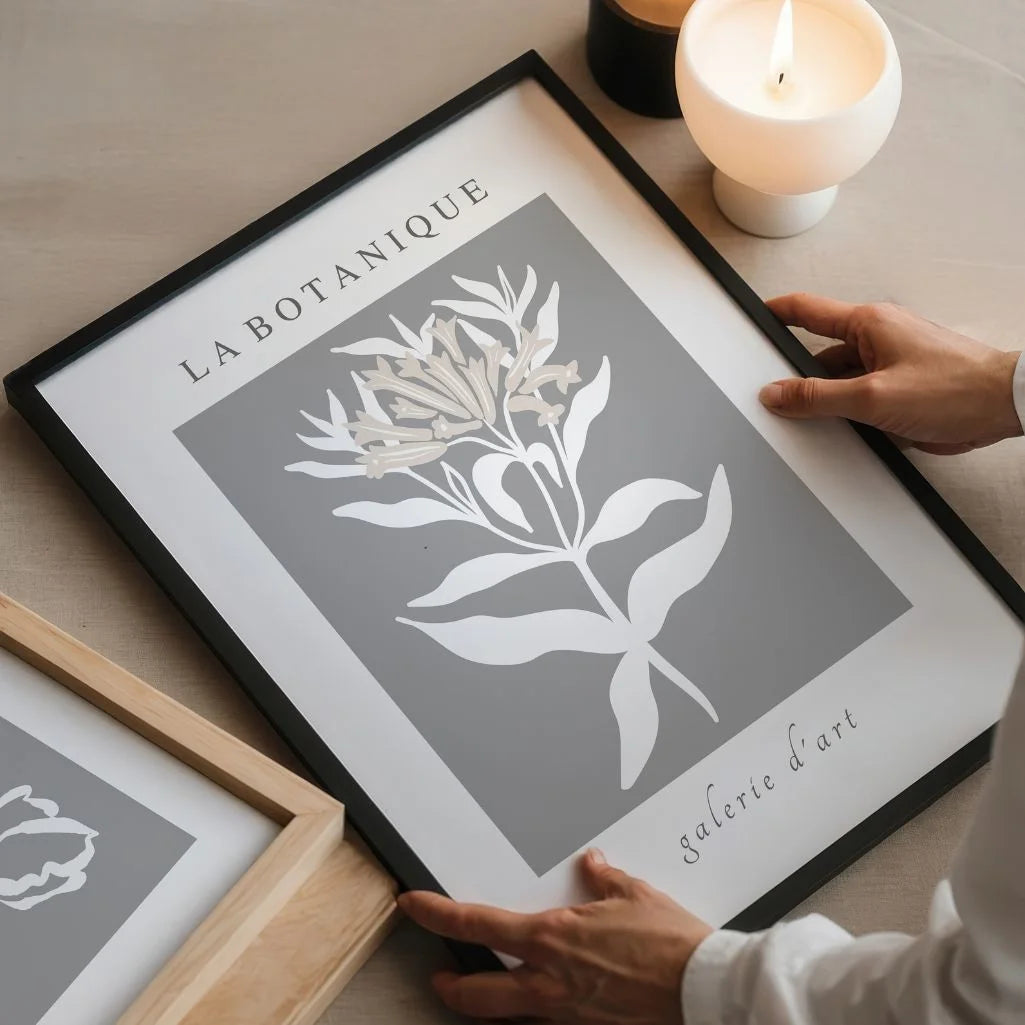 Botanique Grey Bloom Poster