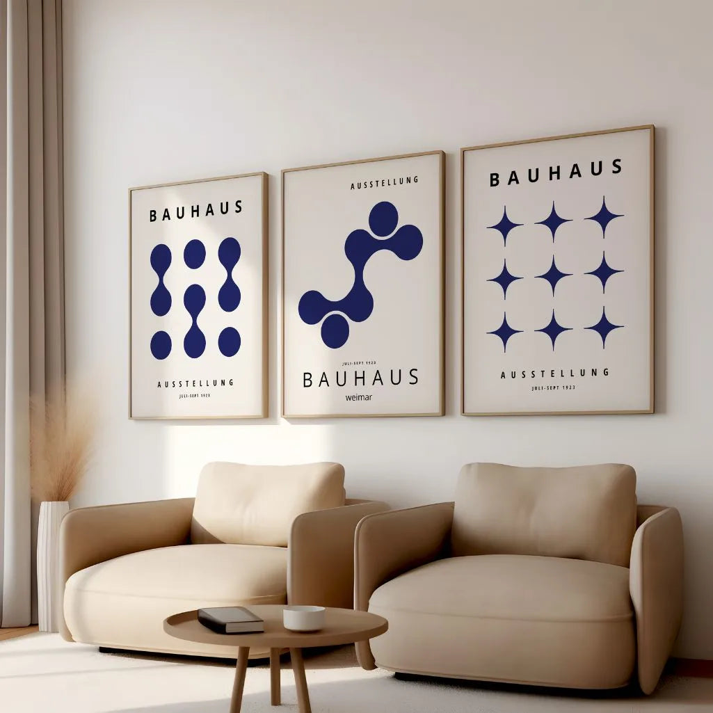 Bauhaus Weimar Dot Rhythm Set of 3 Posters