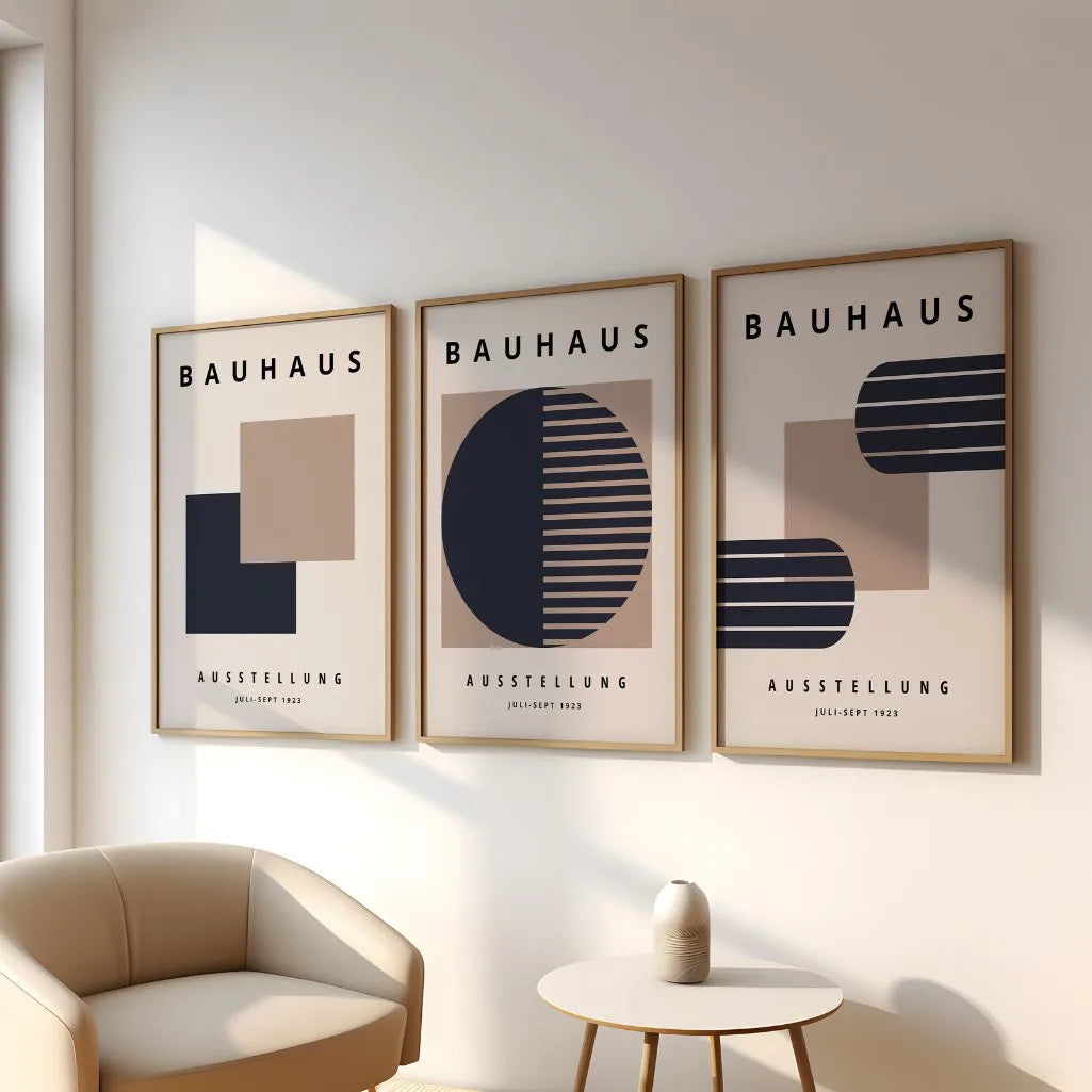 Bauhaus Weimar Line Tension Set of 3 Posters