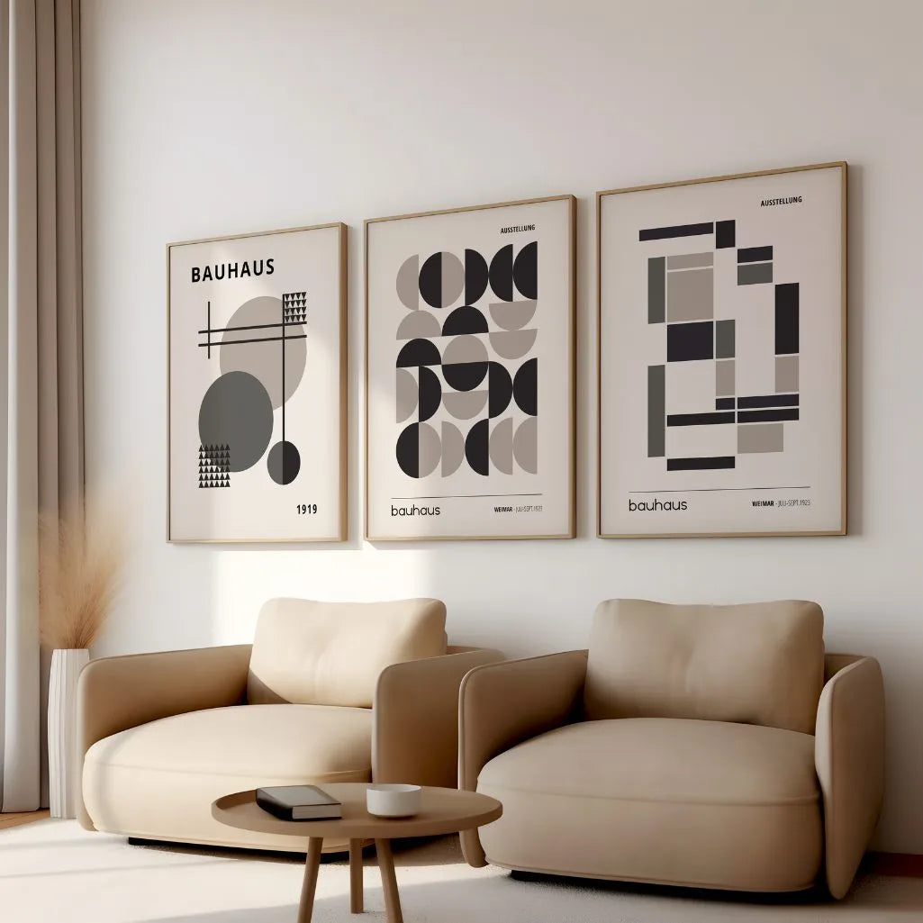Construction & Balance Bauhaus Poster Set of 3