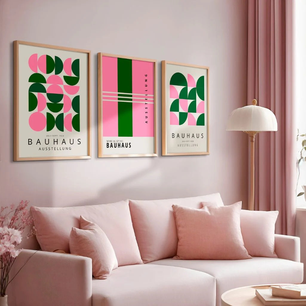 Bauhaus Weimar Color Dialogue Set of 3 Posters