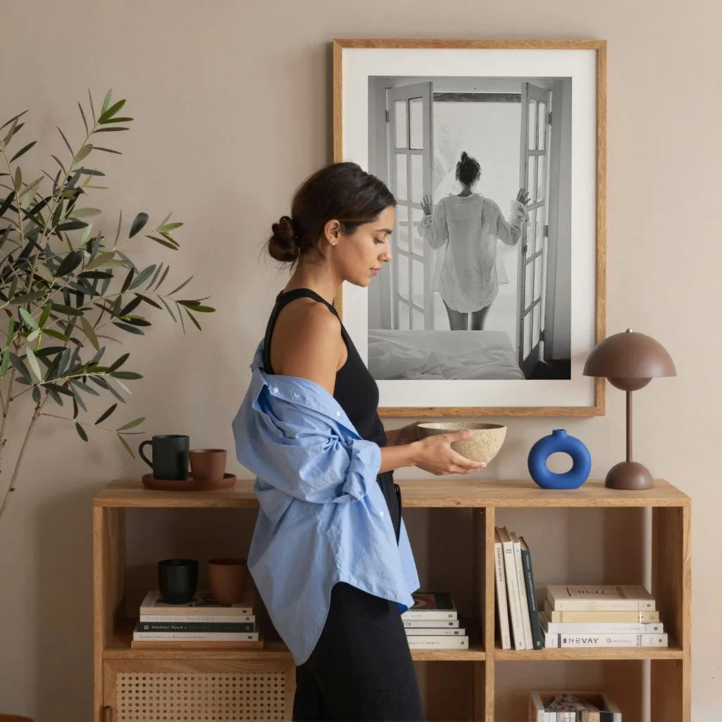 Morning at the Open Window Poster