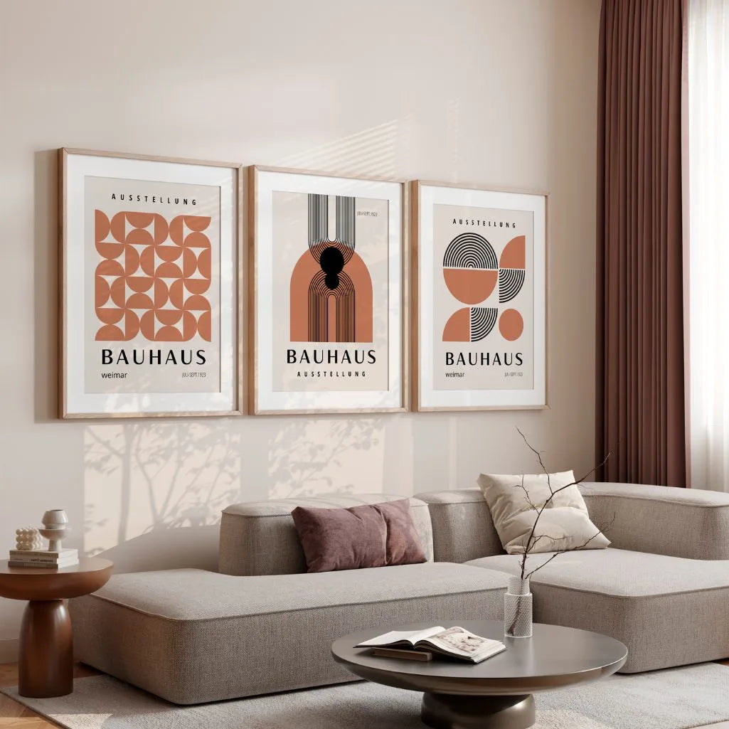 Bauhaus Weimar Line Rhythm Set of 3 Posters